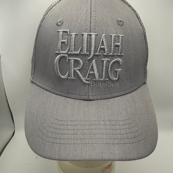 Elijah Craig Bourbon Hat Gray Trucker Mesh Snapback Whiskey Promo Cap - Picture 1 of 7